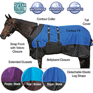 HBS600-100 Contour Collar Classic Bellyband Turnout Sheet